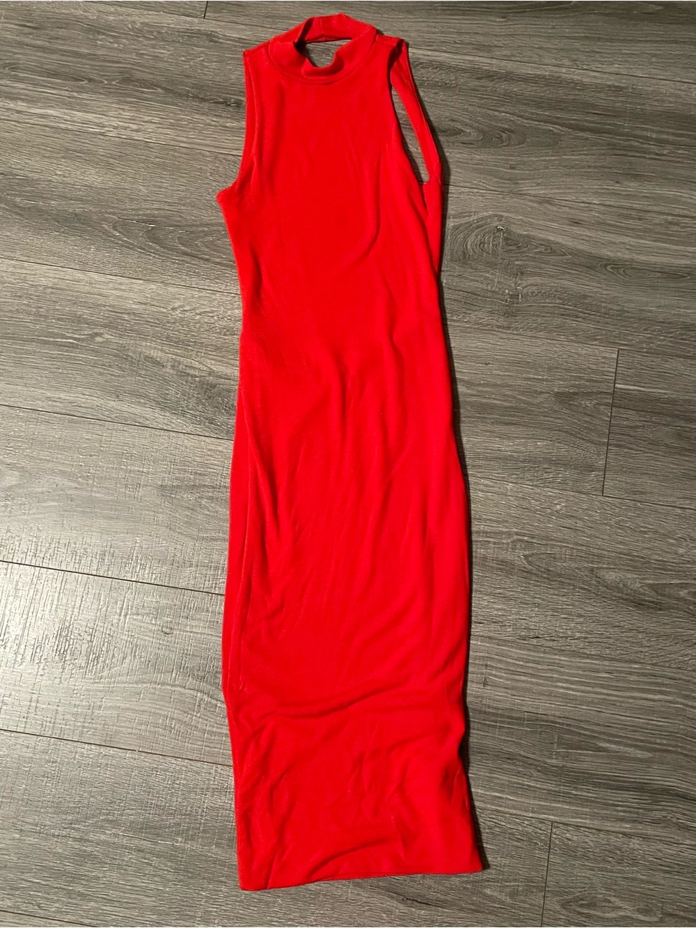 Backless Red Maxi Dress